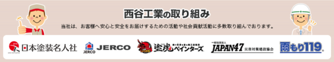 西谷工業の活動している社会貢献団体のロゴ集